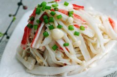 厨师培训学校教你做蟹柳蒸金针菇