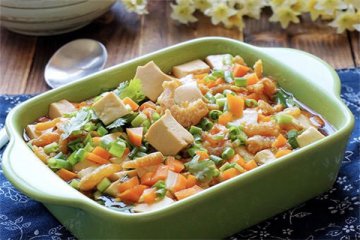 美食推荐|清爽健康“虾干蒸豆腐”